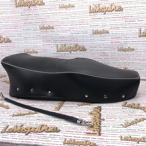 Funda de asiento azul para VESPA 150 GS VS4 VS5 oscura, completa con asa central y ganchos de presión.