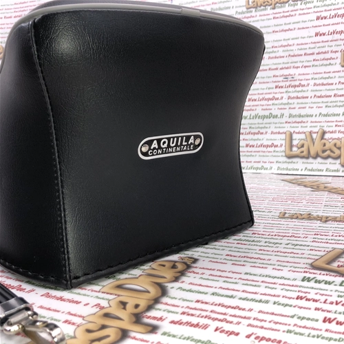 Funda de asiento azul para VESPA 150 GS VS4 VS5 oscura, completa con asa central y ganchos de presión.
