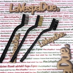 Set 3 Spazzole 7" in Ottone Nylon e Acciaio Inox per la pulizia, la rimozione di ruggine, colore e sporco per applicazioni varie pulizia candela vespa Lambretta MotoGuzzi Motom