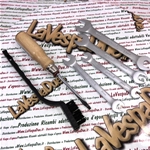 Kit set 6 attrezzi giravite in legno taglio fisso per borsa VESPA 50 90 125 150 160 180 200