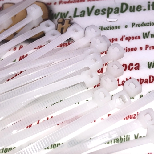 Kit of 40 nylon cable ties, 2.8 mm x 20 cm cable tie, various applications for VESPA, APE and LAMBRETTA