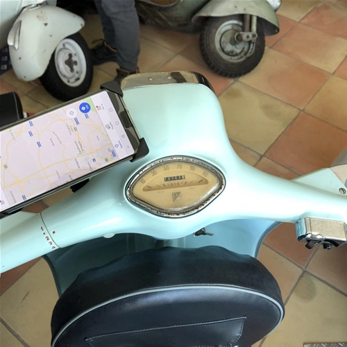 Soporte universal para teléfono para soportes de espejos de manillar Vespa SPECIAL ET3 PX PE PK GS SS SPRINT SUPER VBB VNB FARO BASSO VN VM V1 V15 V30 V33 VL para APPLE IPHONE SAMSUNG HUAWEI ONE+