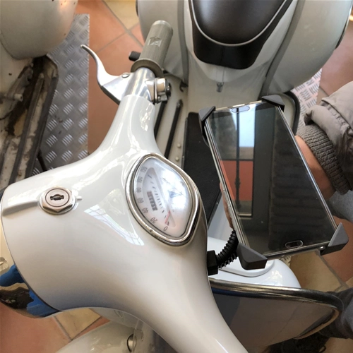 Soporte universal para teléfono para soportes de espejos de manillar Vespa SPECIAL ET3 PX PE PK GS SS SPRINT SUPER VBB VNB FARO BASSO VN VM V1 V15 V30 V33 VL para APPLE IPHONE SAMSUNG HUAWEI ONE+