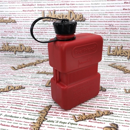1000ml RED supplementary fuel mix can for VESPA LAMBRETTA APE and SCOOTER