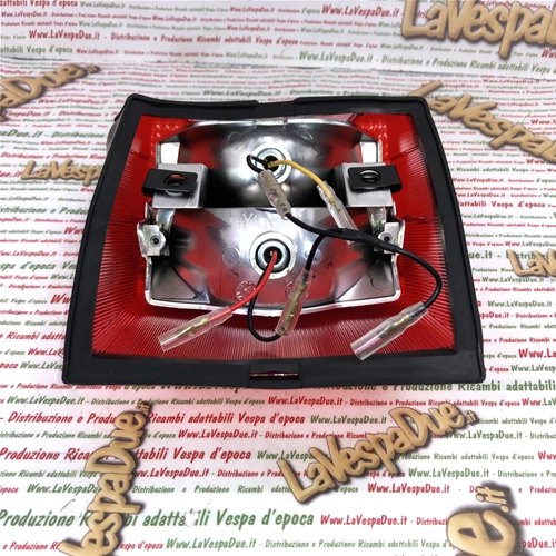 Feu stop arrière complet avec ampoules pour Vespa PX 80, 125, 150 et 200 PE, première série (1977-1983), homologué RO 162740.