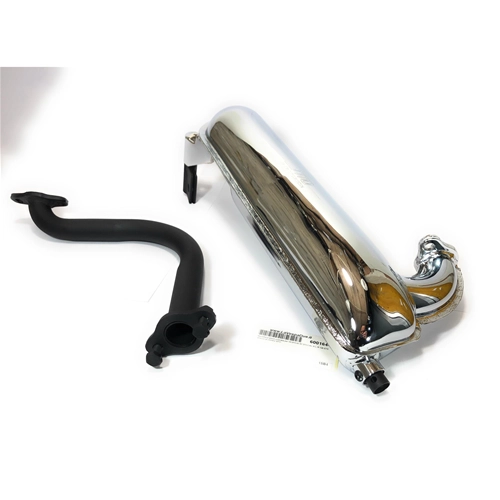 Verchromter Torpedo-Auspuff für VESPA 50 90 SPECIAL NLR 125 ET3 Zylinderbefestigung SITO