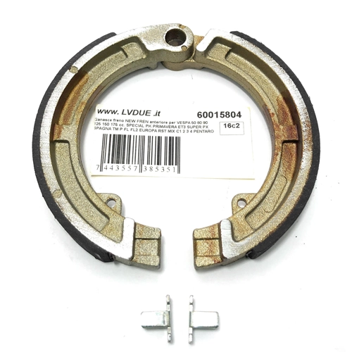 Zapatas de freno delanteras NEWFREN VESPA NLR SPECIAL PRIMAVERA ET3 SS PK S XL SUPER 50 90 125 150 V98 V11T V15T V30T V33T U VB1 VL VM VN VBA VBB1 VNB TM P FL FL2 EUROPA RST MIX C1 2 3 4 PENTARO APE ro 266506 091058 267757 022001 003523 018020
