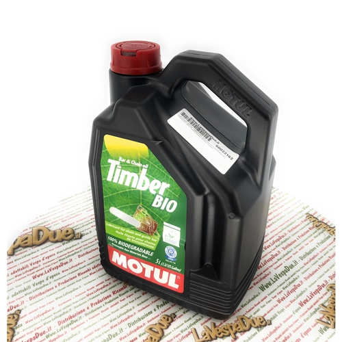MOTUL TIMBER BIO Schmierstoff, 5-Liter-Kanister, 100 % biologisch abbaubar, Kettensägenkettenschmierstoff, auf pflanzlicher Basis