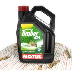 MOTUL TIMBER BIO Schmierstoff, 5-Liter-Kanister, 100 % biologisch abbaubar, Kettensägenkettenschmierstoff, auf pflanzlicher Basis