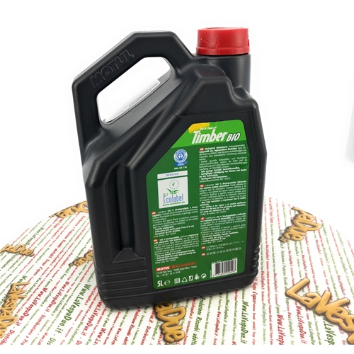 MOTUL TIMBER BIO Schmierstoff, 5-Liter-Kanister, 100 % biologisch abbaubar, Kettensägenkettenschmierstoff, auf pflanzlicher Basis