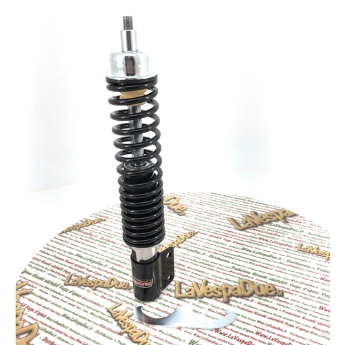 Ammortizzatore anteriore CARBONE per VESPA 125 150 200 PX PE ARCOBALENO T5 sportivo regolabile 3 posizioni tutto nero