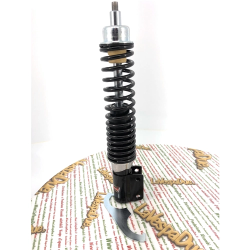 Ammortizzatore anteriore CARBONE per VESPA 125 150 200 PX PE ARCOBALENO T5 sportivo regolabile 3 posizioni tutto nero