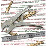10" 250mm snap-action pliers tool for clamping and locking sheet metal and welds with nickel head and handle