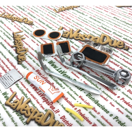 Kit de reparación de pinchazos para cámaras de bicicleta, ciclomotor y scooter, Vespa, Lambretta, Ape.
