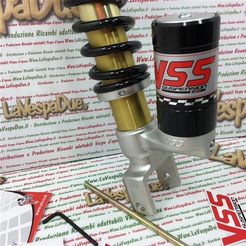Ammortizzatore Posteriore YSS VESPA 50 90 125 150 160 180 200 N L R PX GL VBB SPRINT VELOCE RALLY RALLY GS SS PE ad Emulsione a Gas con Serbatoio Separato Precarico Molla con Filettatura YSS OK302-330T-02AL-X