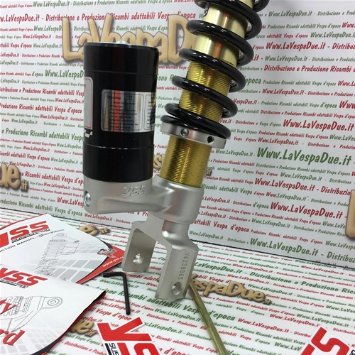 Ammortizzatore Posteriore YSS VESPA 50 90 125 150 160 180 200 N L R PX GL VBB SPRINT VELOCE RALLY RALLY GS SS PE ad Emulsione a Gas con Serbatoio Separato Precarico Molla con Filettatura YSS OK302-330T-02AL-X