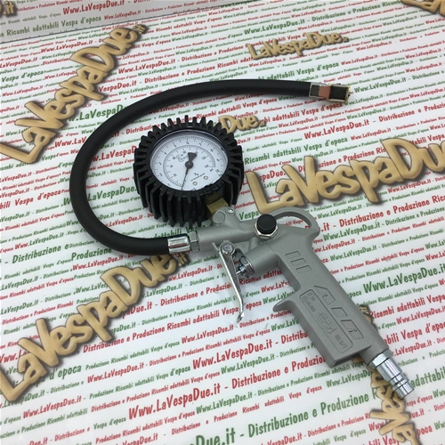 Manomètre de pression des pneus calibré de 0 à 10 bars pour tous véhicules Vespa, Lambretta, Ape 50, 80, 90, 125, 150, 160, 180, 200