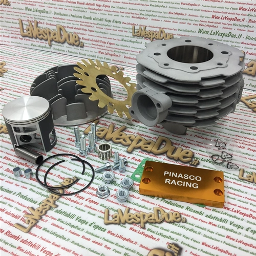 PINASCO Aluminium-Kühlmittelgruppe 26031904 T5 Master mit traditionellem Ansaugstutzen 162 mm Durchmesser 63 mm für Vespa 125 T5 PX