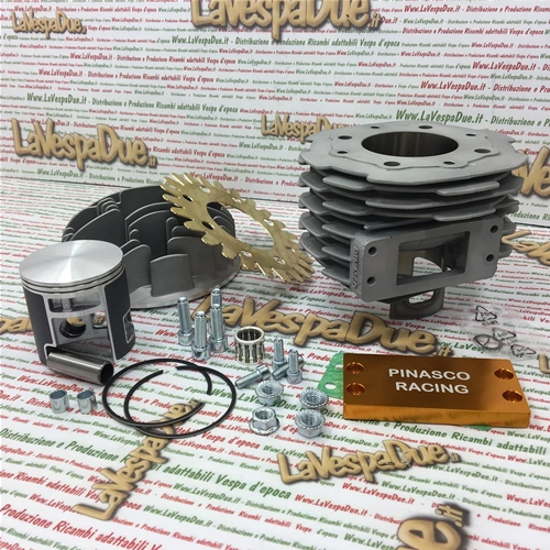 PINASCO Aluminium-Kühlmittelgruppe 26031904 T5 Master mit traditionellem Ansaugstutzen 162 mm Durchmesser 63 mm für Vespa 125 T5 PX