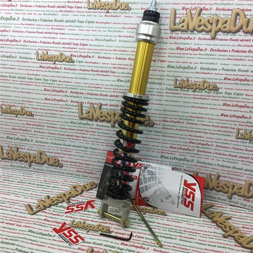 Ammortizzatore Posteriore YSS VESPA 125 150 200 COSA ad Emulsione a Gas Precarico Molla con Filettatura YSS OE302-410T-01AL-X