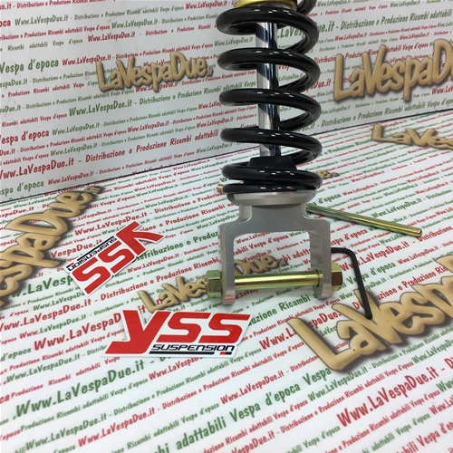 Ammortizzatore Posteriore YSS VESPA 125 150 200 COSA ad Emulsione a Gas Precarico Molla con Filettatura YSS OE302-410T-01AL-X