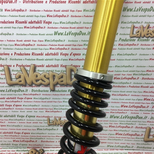 Ammortizzatore Posteriore YSS VESPA 125 150 200 COSA ad Emulsione a Gas Precarico Molla con Filettatura YSS OE302-410T-01AL-X
