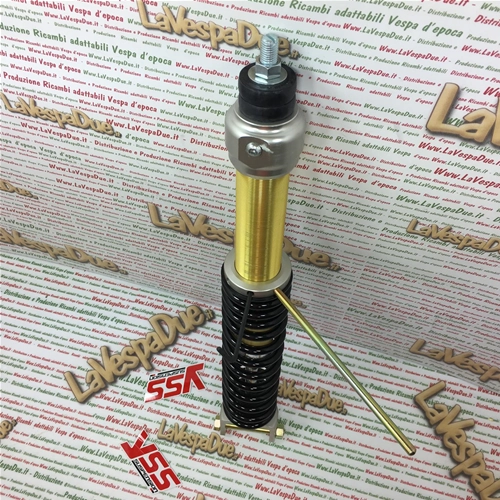 Ammortizzatore Posteriore YSS VESPA 125 150 200 COSA ad Emulsione a Gas Precarico Molla con Filettatura YSS OE302-410T-01AL-X