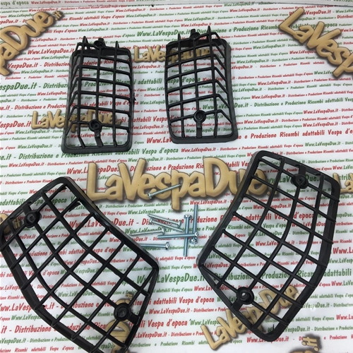 Jeu de 4 grilles noires MOPNEL, clignotants avant et arrière, pour VESPA PX PE T5 80 125 150 200