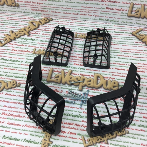 Jeu de 4 grilles noires MOPNEL, clignotants avant et arrière, pour VESPA PX PE T5 80 125 150 200