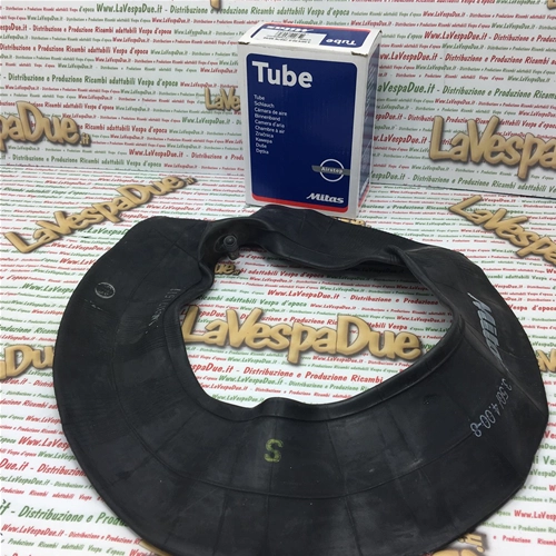 Cámara de aire SAVA MITAS 3.50 4.00 - válvula de 8" JS87 TR87 90-90 para VESPA 98 125 150 VBB VNB VBA APE V30 RUEDA de 8" y LAMBRETTA