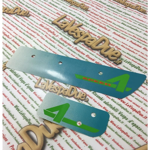 Aufkleber für Topcase RO 296307 + Seite RO 296308, 4-Gang, transparente Basis, gebohrt für Karosserie und Topcase, für Vespa 50 FL2 PS V5N2T von 1991 bis 1997, 125 PS FL