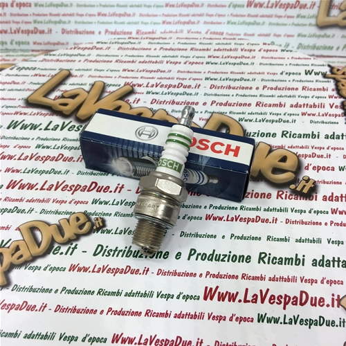 BOSCH WR7AC shielded spark plug with copper core and equivalent NGK BR6HS short pitch anti-interference resistor for VESPA 50 80 90 125 150