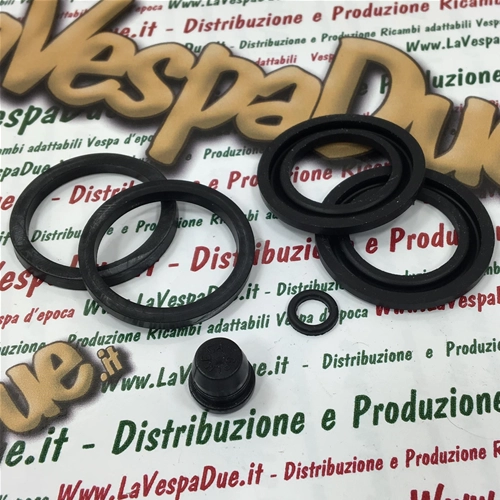 KIT DE REPARACIÓN DE RETENES DE PINZA DE FRENO DELANTERO ORIGINAL PIAGGIO GRIMECA PARA VESPA 125 150 200 PX MILLENNIUM CON FRENO DE DISCO DESDE 1998 RO 498434