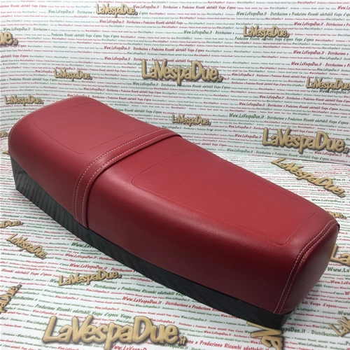 SILLÍN LARGO EN ROJO ANTIGUO PARA VESPA PK XL CON FALDA 50 125