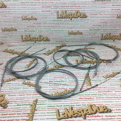 Komplettes Schaltzugset (7-teilig) für Vespa PK 50, 125 XL, Rush N, VMX6T, V5X4T und V5X5T – Original Piaggio