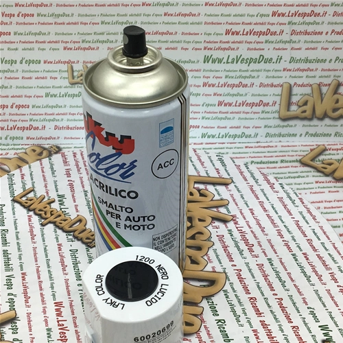 Acryl-Emaille-Sprühfarbe, extra glänzend, Schwarz, Profi-Qualität, 400-ml-Dose mit selbstreinigendem Ventil