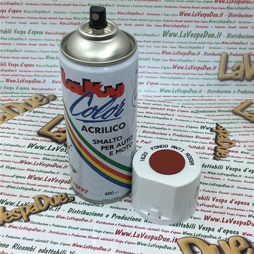 Pintura en aerosol antioxidante con imprimación adicional para carrocería, color rojo antioxidante, uso profesional, lata de 400 ml con válvula autolimpiante.