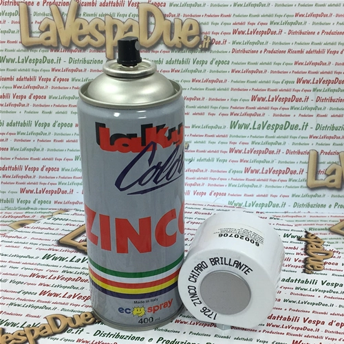 Peinture zinc en aérosol à application à froid pour pièces métalliques et soudures, couleur ZINC BRILLANT CLAIR, usage professionnel, aérosol de 400 ml