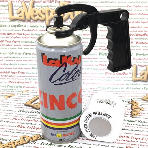 Peinture zinc en aérosol à application à froid pour pièces métalliques et soudures, couleur ZINC BRILLANT CLAIR, usage professionnel, aérosol de 400 ml