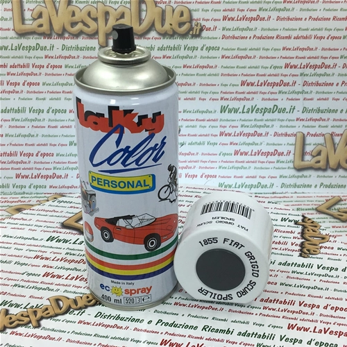 Special Spray Paint for Spoilers and Plastic Parts in DARK GREY, Professional Use, 400 ml Can with Self-Cleaning Valve