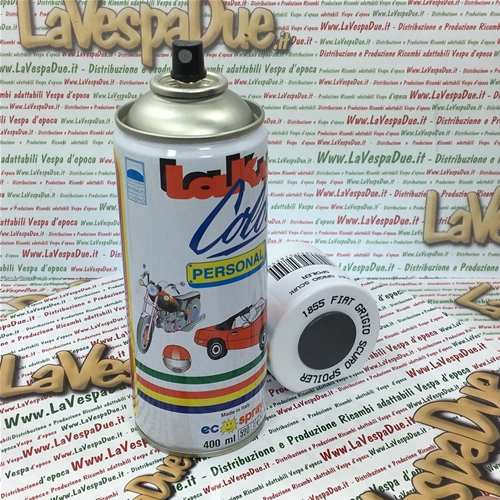 Special Spray Paint for Spoilers and Plastic Parts in DARK GREY, Professional Use, 400 ml Can with Self-Cleaning Valve