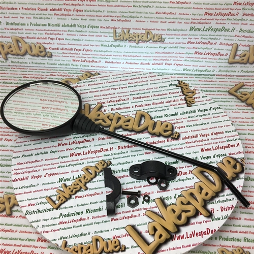 Right-Left Rear View Mirror, 105mm diameter, with clamp for PIAGGIO CIAO SI BRAVO GRILLO BOXER