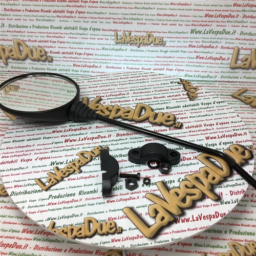 Right-Left Rear View Mirror, 105mm diameter, with clamp for PIAGGIO CIAO SI BRAVO GRILLO BOXER