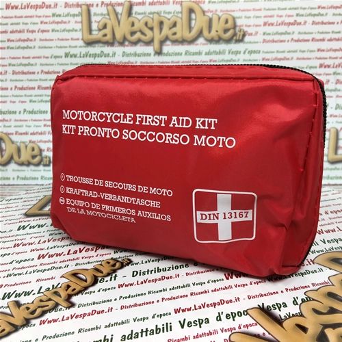 Trousse de premiers secours d'urgence pour moto DIN13167-2014