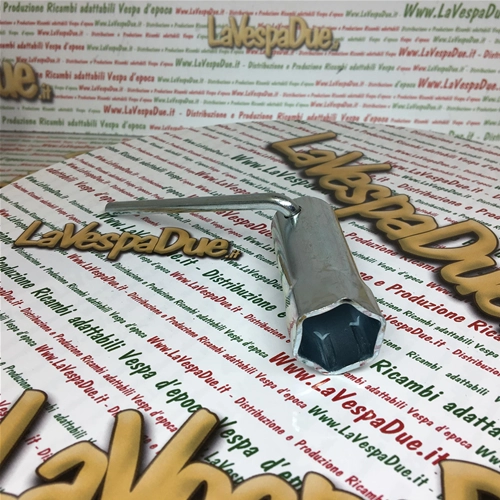 Folding spark plug wrench, hex 21, for VESPA and PIAGGIO SI CIAO mopeds