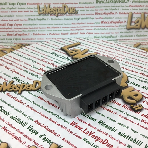 Régulateur de tension Piaggio d'origine 12 V AC/DC pour Vespa 50, 80, 125, 150, 200, PX, PE, PK, 50, 125, XL, FL, N, Rush, Arcobaleno, Cosa, CL, CLX, 2, T5, APE, ro 230824, 58074R