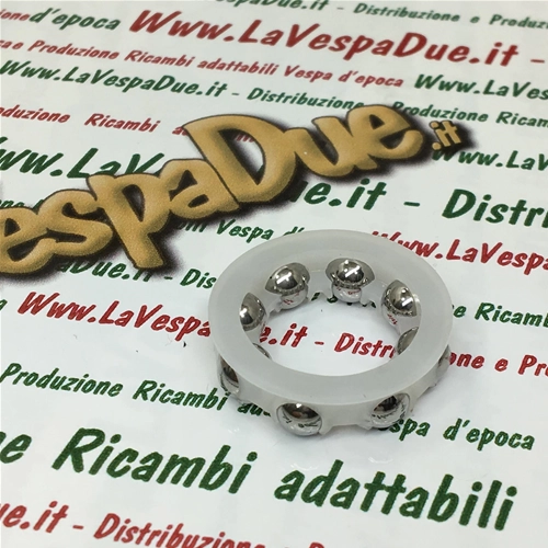 Cage en nylon Ø 32 mm pour capuchon de direction, série pour fourche à rotules 1/4, pour divers cyclomoteurs Piaggio 50