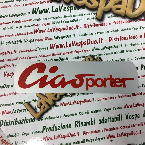 CIAO PORTER Tankaufkleber auf satiniertem Aluminiumblech für PIAGGIO 50 CIAO PORTER TRE ro 295614