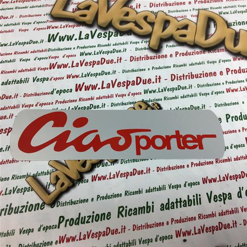 CIAO PORTER Tankaufkleber auf satiniertem Aluminiumblech für PIAGGIO 50 CIAO PORTER TRE ro 295614