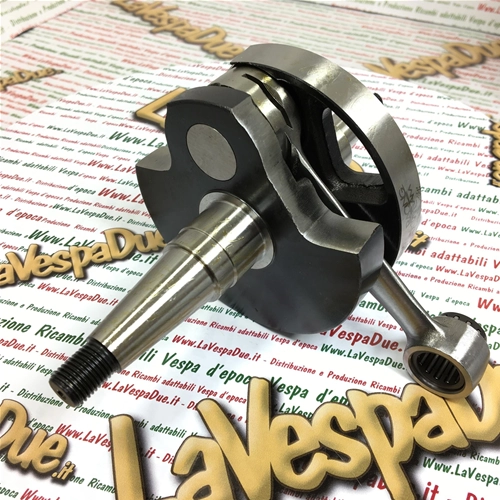MAZZUCCHELLI AMT 162M K Kurbelwelle aus K2D-Werkstoff für VESPA PX 125 150 GTR SPRINT SUPER, langer Hub 60 mm, Lager 25, Pleuelstange innen 105 mm